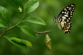 Life Cycles of the Butterfly, Frog, Chicken and Human