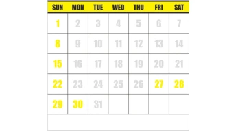 Elementary LP Calender