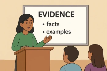 Evidence and Reasons Supporting an Author's Point